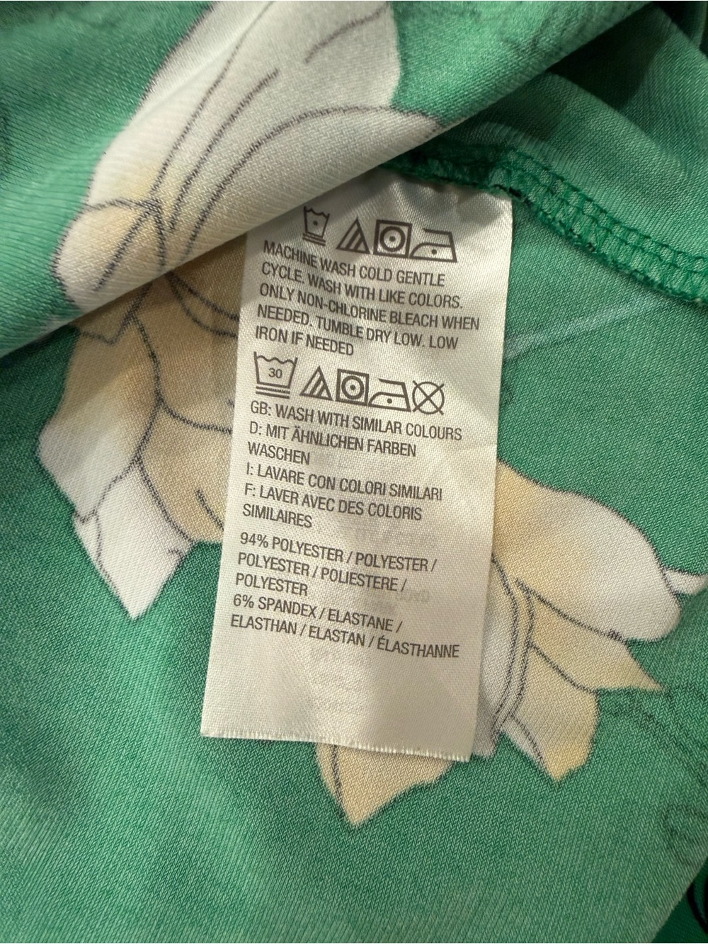 G.I.L.I. Green Maxi Dress with Yellow Floral Print - Picture 6 of 7